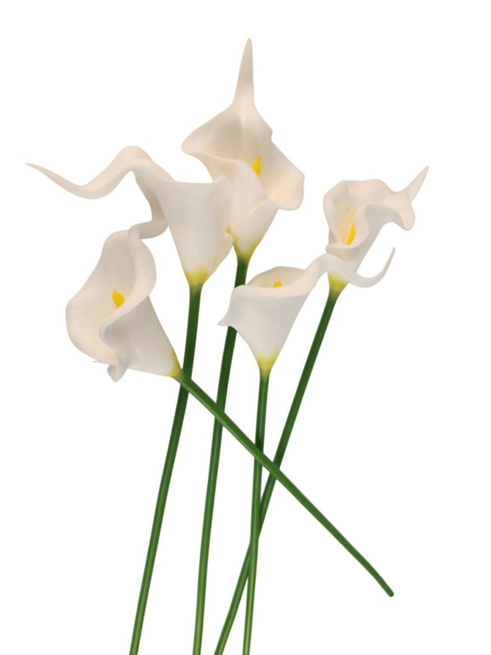 White Faux Calla Lily Stems 15 Inch Artificial Flowers Wedding Event Decor